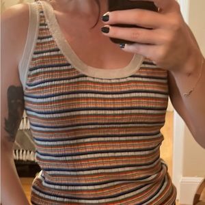 Madewell knot rainbow tank